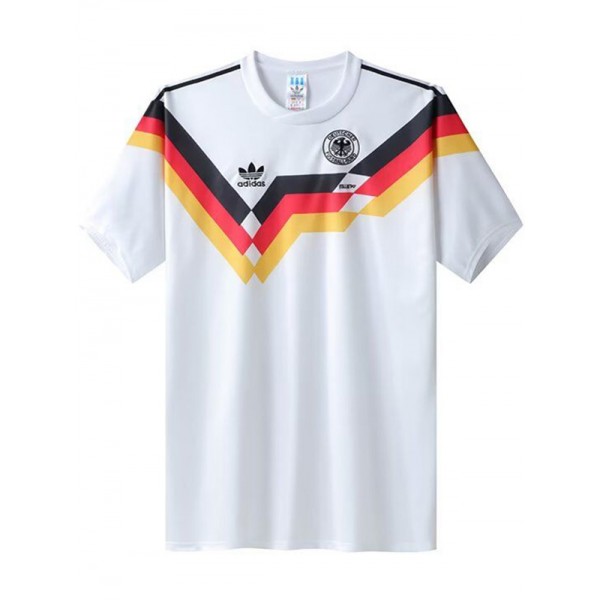 Germany home retro soccer jersey maillot match men's 1st sportwear football shirt 1990